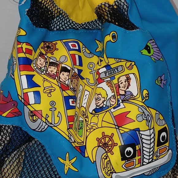 Hasbro Magic School Bus Miss Frizzle drawstring bag backpack mesh vintage used